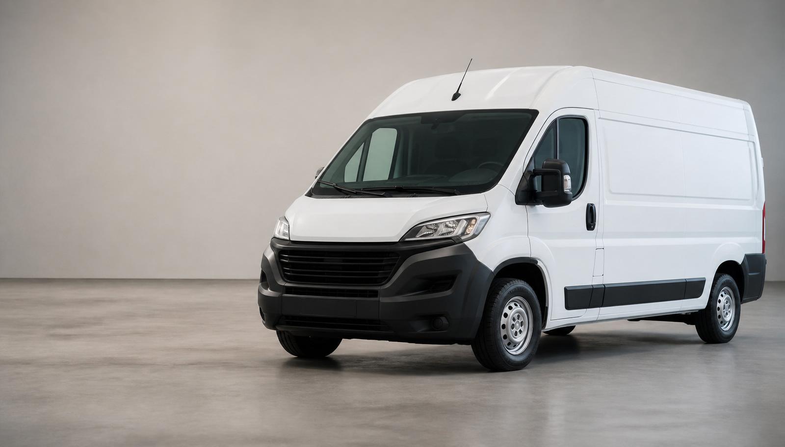 White commercial work van